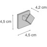 Appendiabiti singolo serie Square