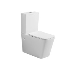 Vaso Monoblocco Quadro con Cassetta in Ceramica Filo Muro serie Madula